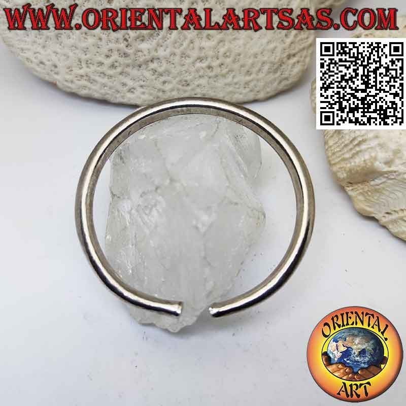 Bracciale rigido in argento 925‰ liscio a sezione cilindrica