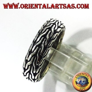 registro anillo de plata trenzada