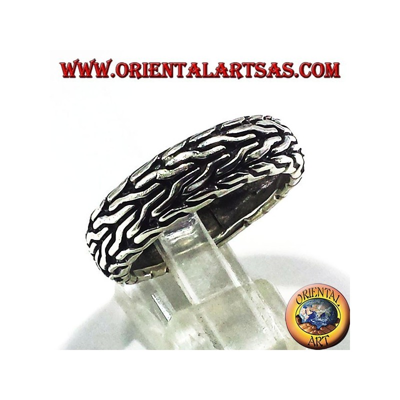 silver ring braided record