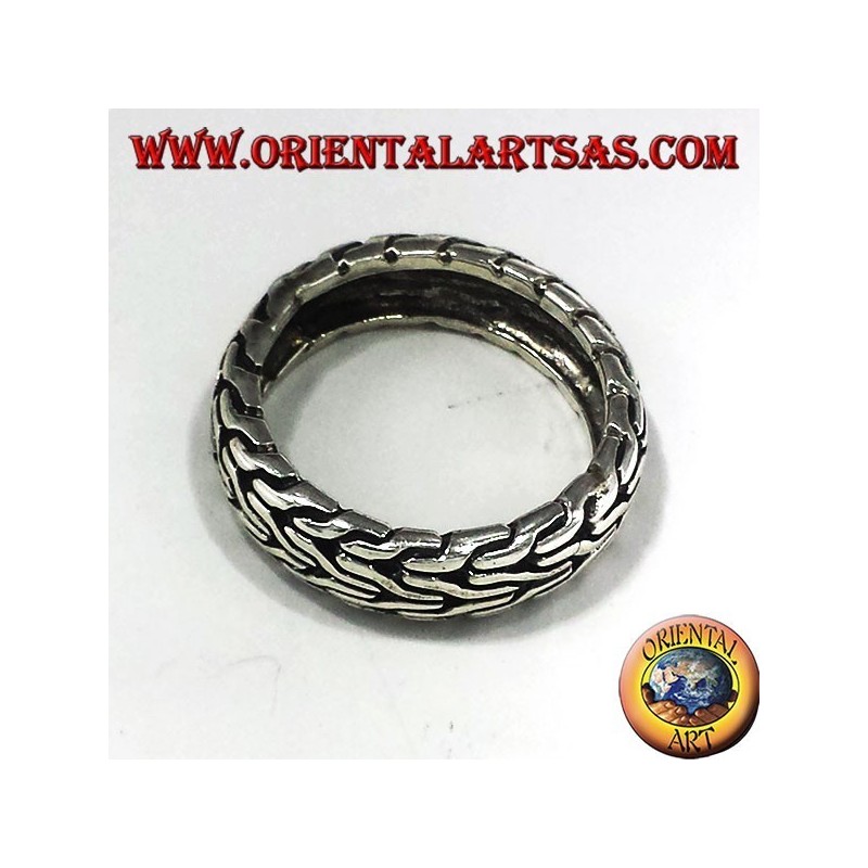 registro anillo de plata trenzada