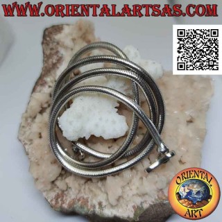 Collier en argent 700 ‰ avec maillon "serpent" de 54 cm x 3 mm