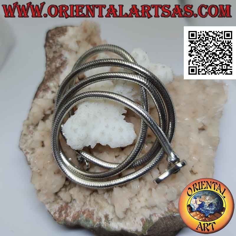 Collier en argent 700 ‰ avec maillon "serpent" de 54 cm x 3 mm