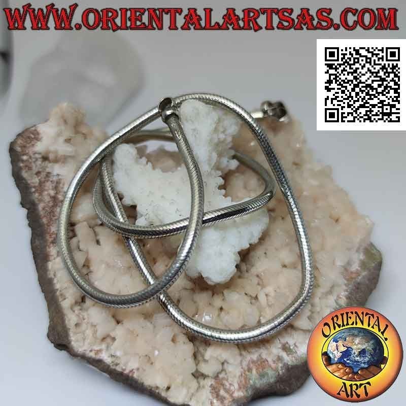 Collana in argento 700 ‰ a maglia "snake" da 54 cm x 3 mm