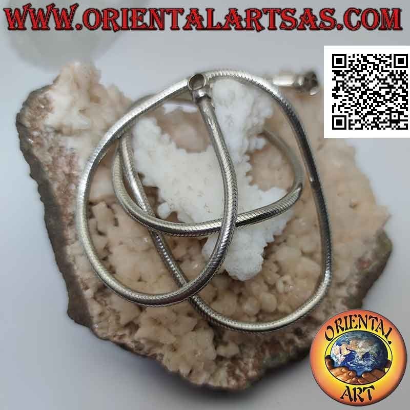 Collier en argent 700 ‰ avec maillon "serpent" de 54 cm x 3 mm