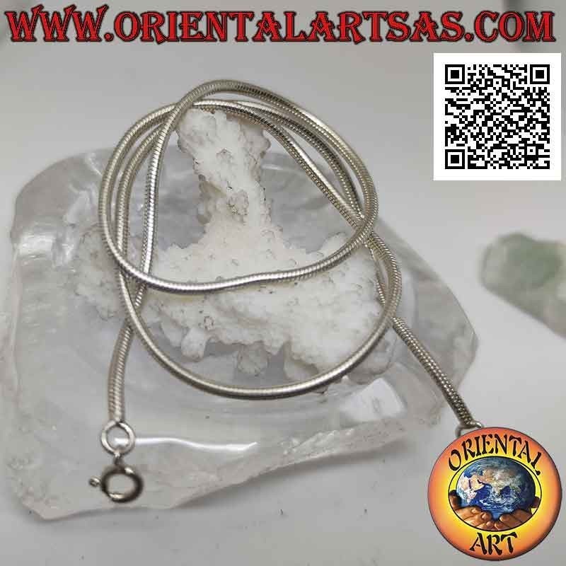 Collar de eslabones de serpiente de 42 cm x 2 mm en plata 925 ‰