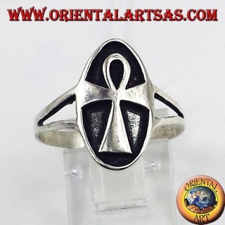 Bague en argent égyptien croix ankh