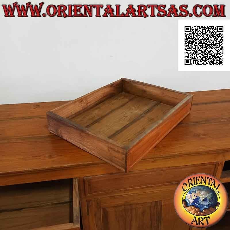 Buffet with 3 doors and 3 linear double-sided drawers in teak wood