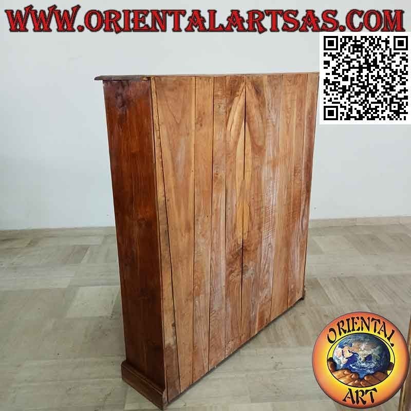 Cassettiera porta lettere da ufficio con mini scrittoi in legno di teak