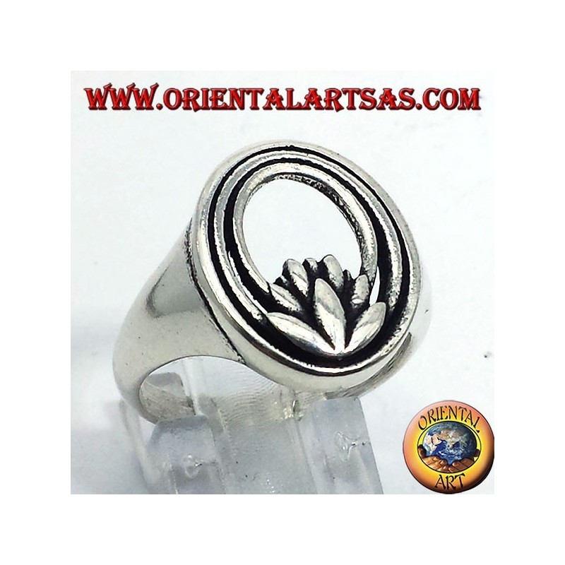Bague en argent fleur de lotus