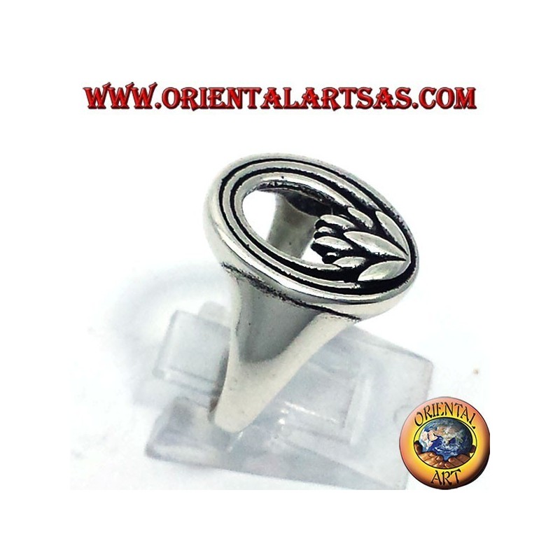 Bague en argent fleur de lotus