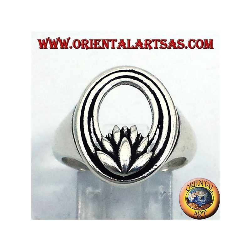 Bague en argent fleur de lotus