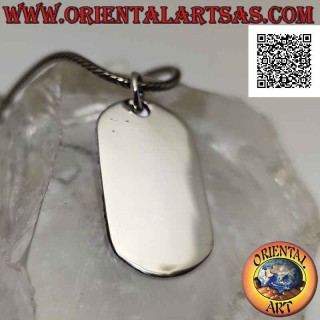 Pendentif en argent, médaille militaire lisse recto-verso (gravure sur demande) 32*19