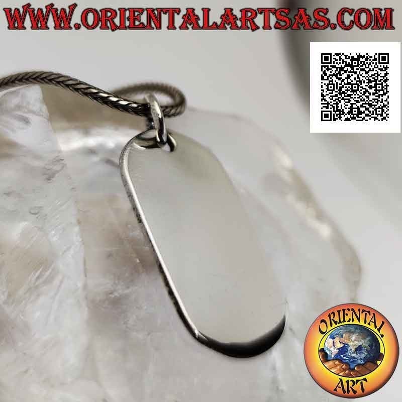 Pendentif en argent, médaille militaire lisse recto-verso (gravure sur demande) 32*19