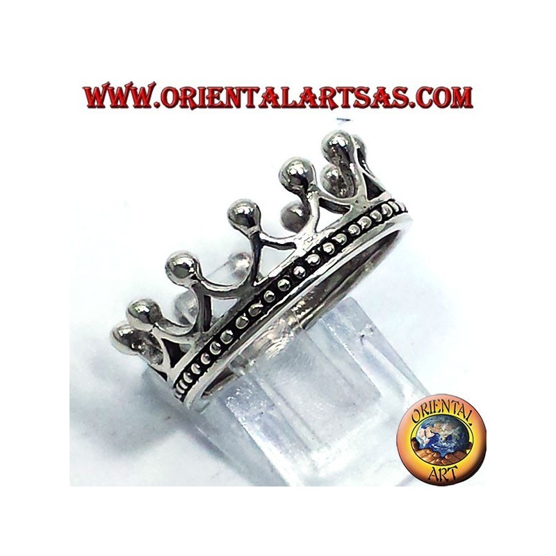 anello in argento corona