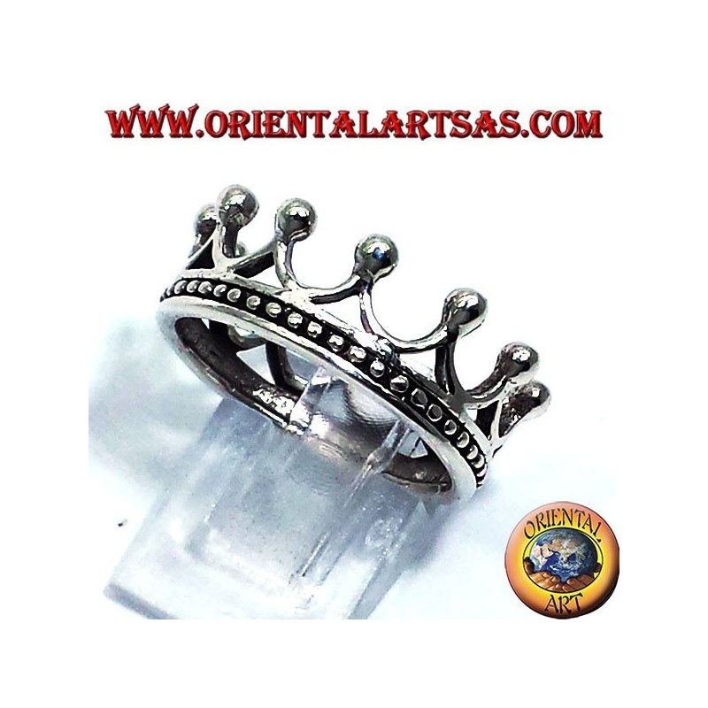 bague en argent, simple couronne
