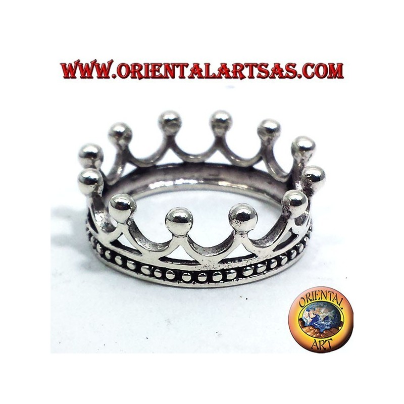 Ring einfache silberne Krone