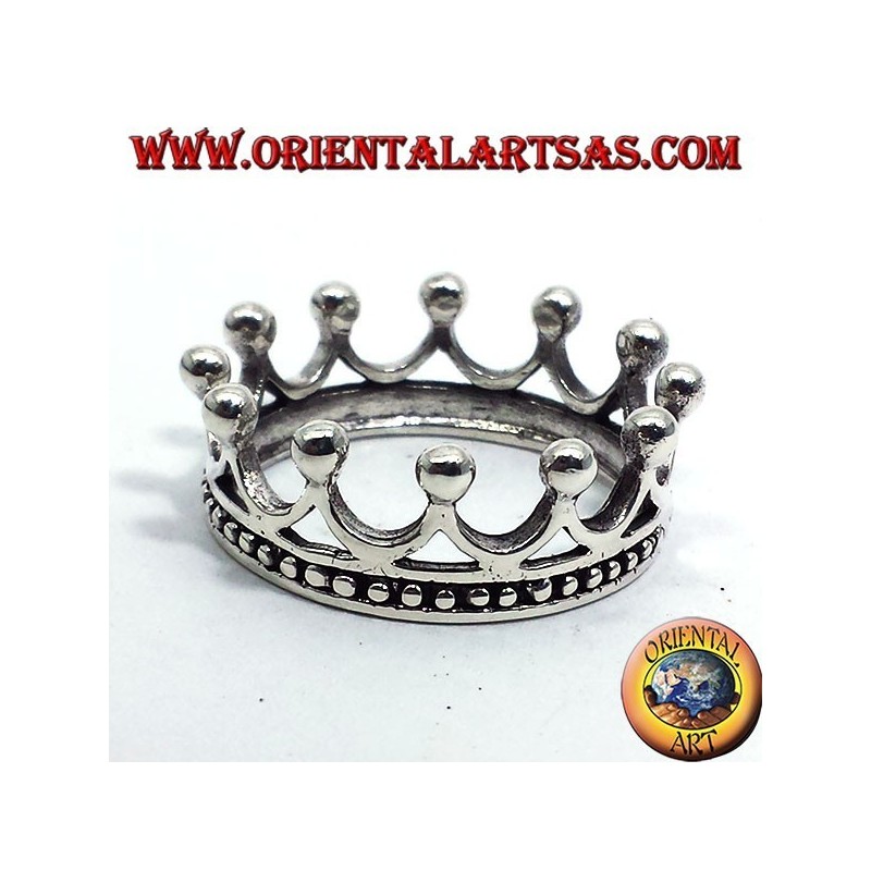 bague en argent, simple couronne