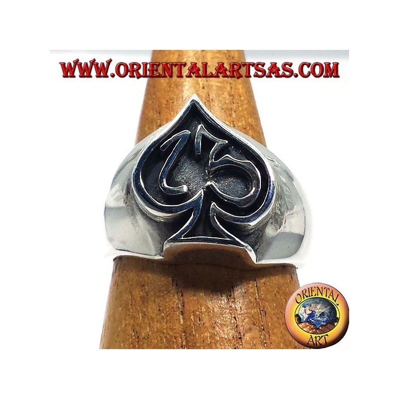 Bague en argent Ace of Spades avec treize