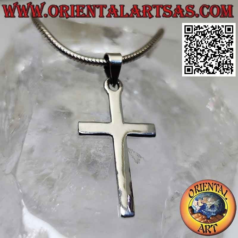 Klassischer christlicher lateinischer Kreuz Silberanhänger (30 * 17)