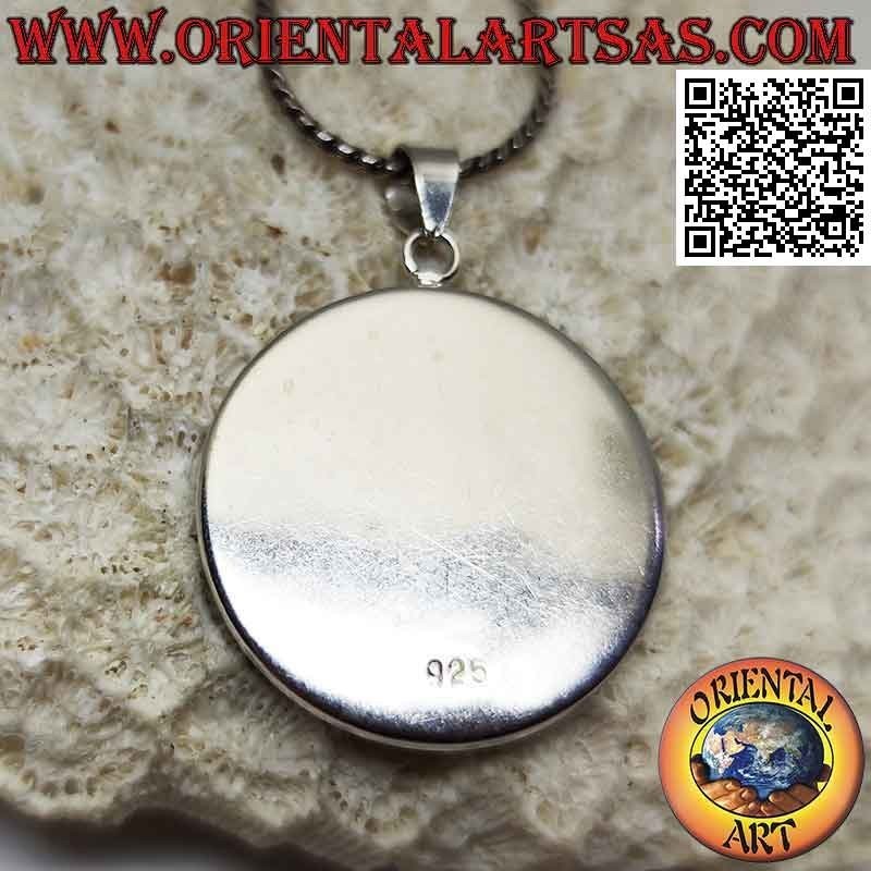 Colgante de plata yin yang "Tao" plano 25 mm Ø