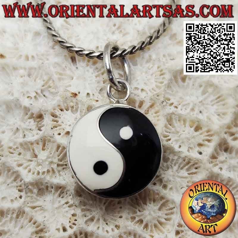 Colgante de plata yin yang "Tao" 12 mm Ø
