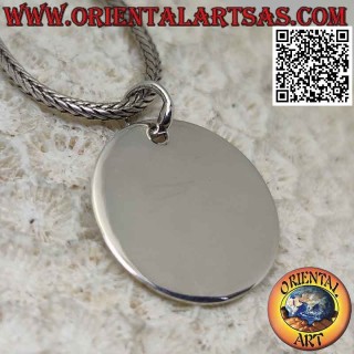 Pendentif en argent avec médaille ronde plate lisse (Ø 20)
