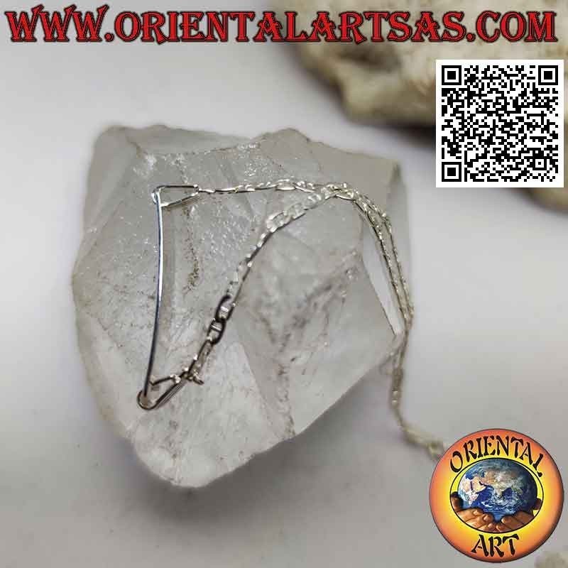 Bracelet chaîne diamant en argent 925 diamond avec plaque