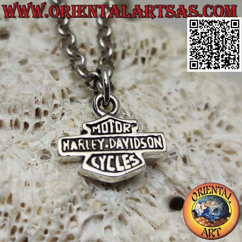 Ciondolo in argento, stemma della Harley Davidson (piccolo)