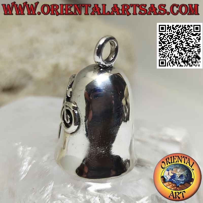 Pendentif cloche en argent avec emblème moto et Harley Davidson