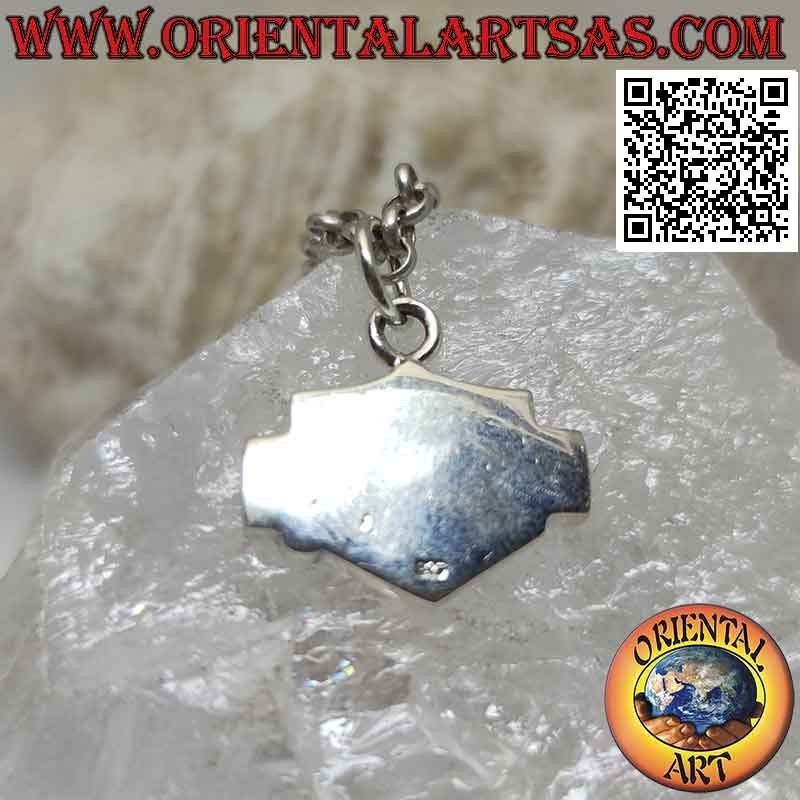 Ciondolo in argento, stemma della Harley Davidson (spesso)