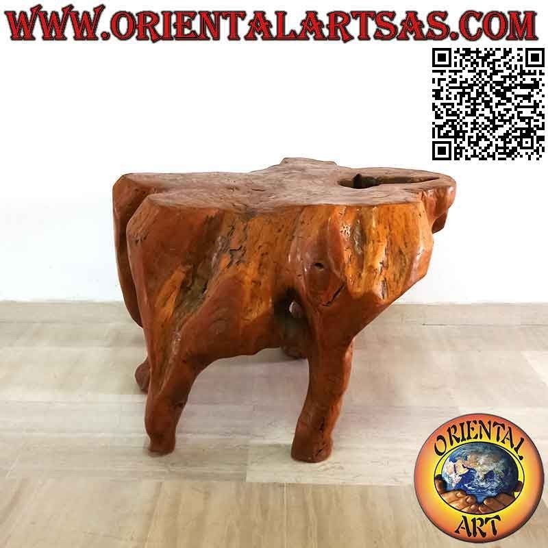 Living room table in natural teak root (70h x 90x97)