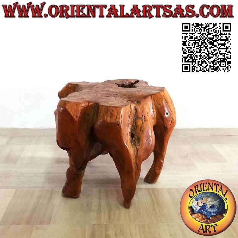 Living room table in natural teak root (70h x 90x97)