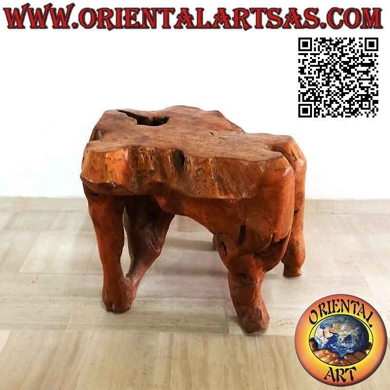 Living room table in natural teak root (70h x 90x97)