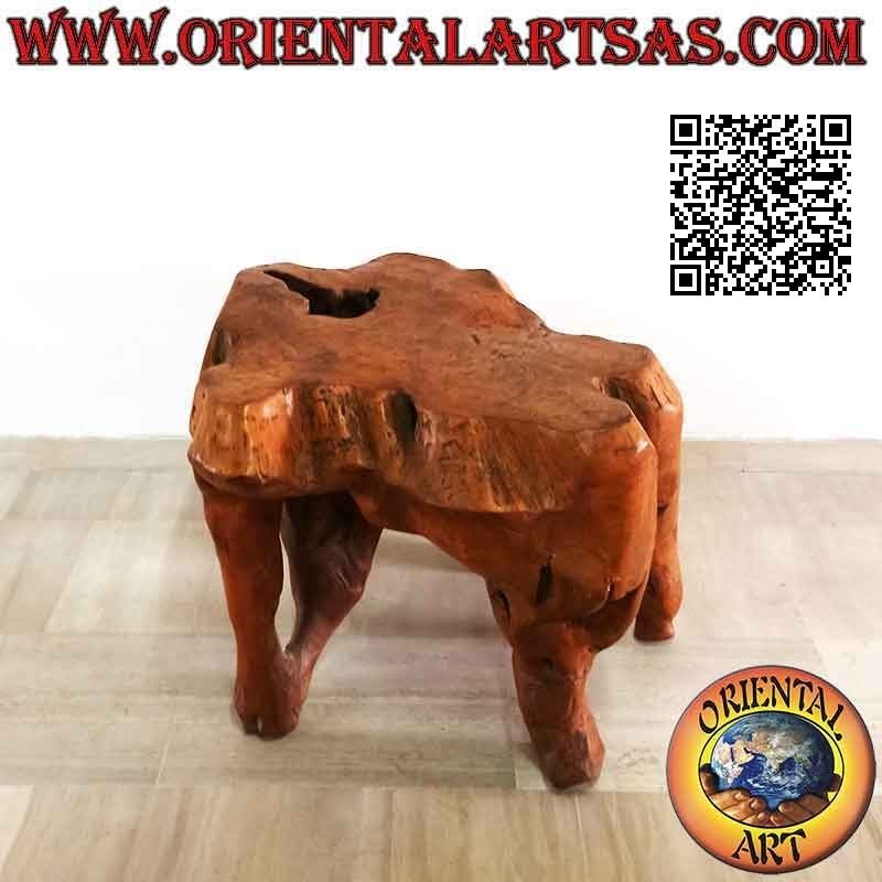 Living room table in natural teak root (70h x 90x97)