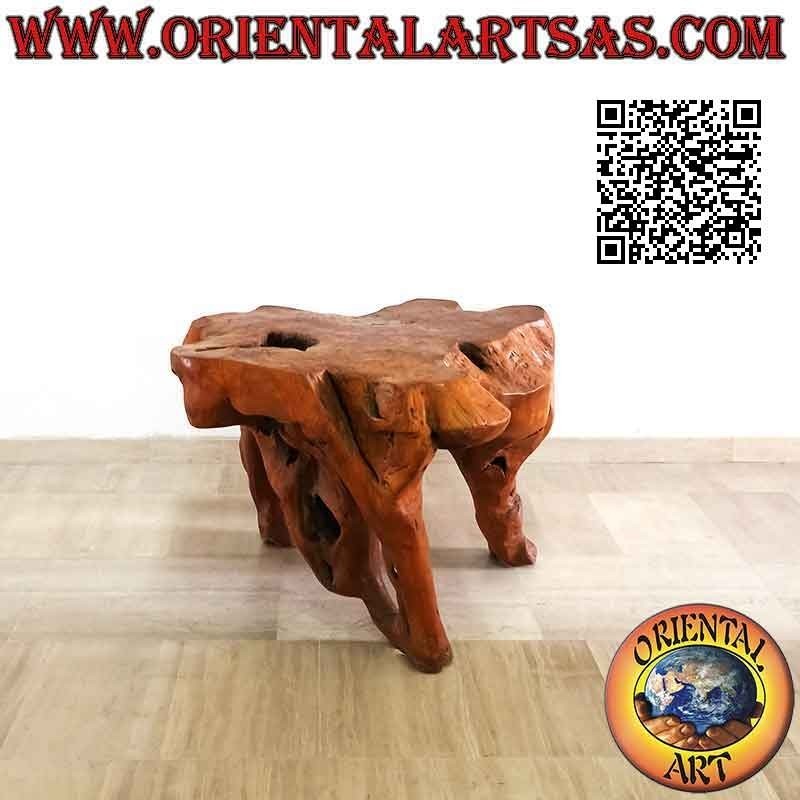 Living room table in natural teak root (70h x 90x97)