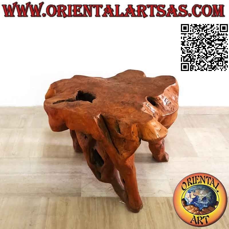 Living room table in natural teak root (70h x 90x97)