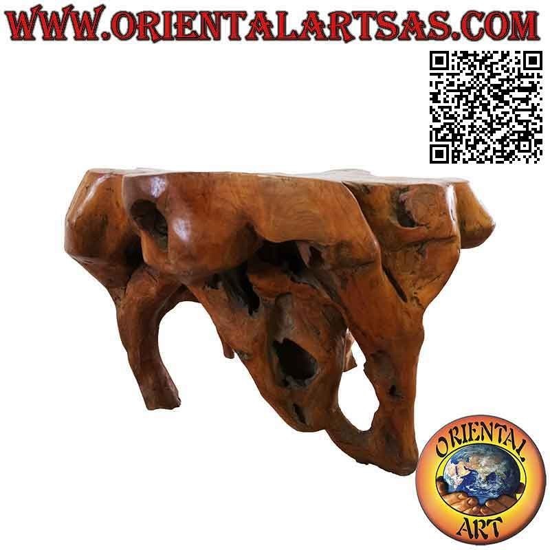 Tavolo da salotto in radice naturale di legno teak (70h x 90x97)