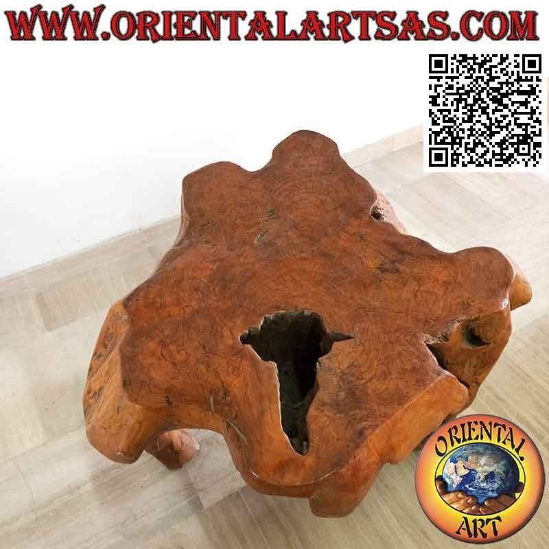 Tavolo da salotto in radice naturale di legno teak (70h x 90x97)