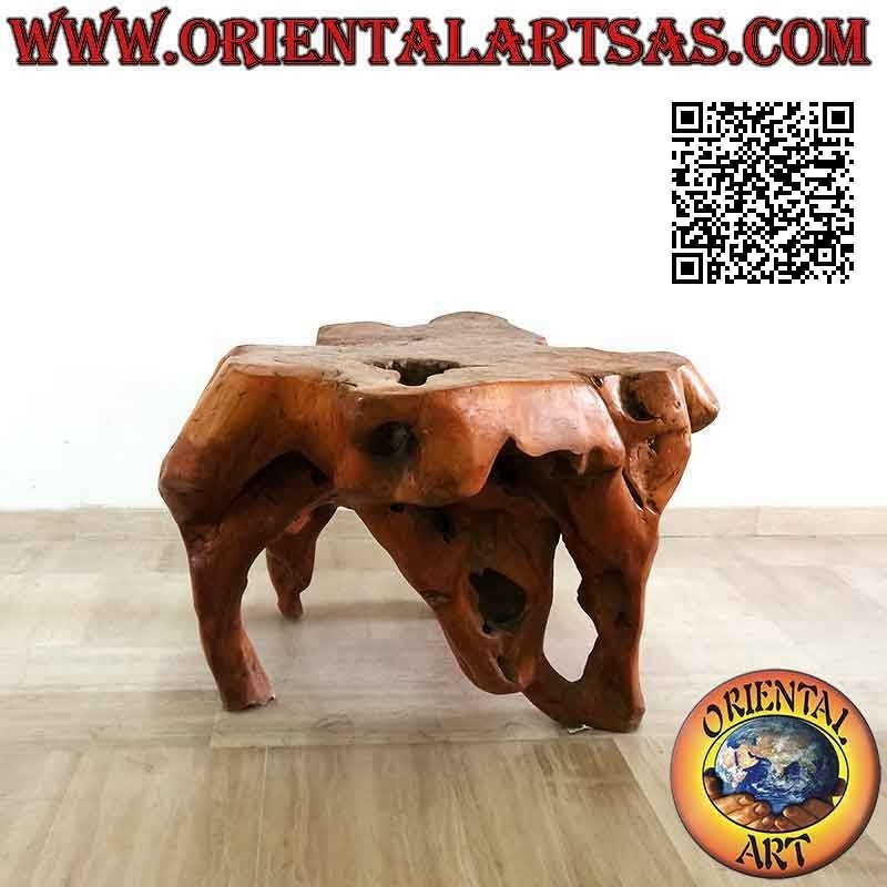 Living room table in natural teak root (70h x 90x97)