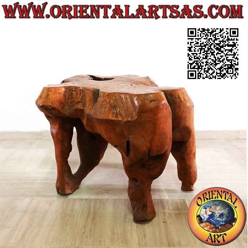 Tavolo da salotto in radice naturale di legno teak (70h x 90x97)