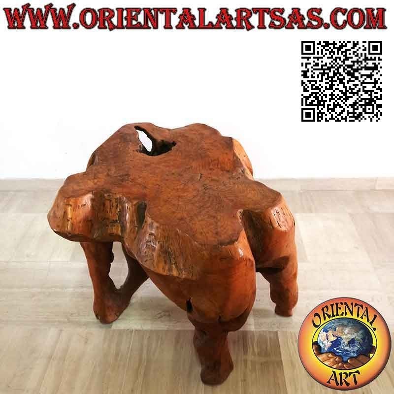 Living room table in natural teak root (70h x 90x97)