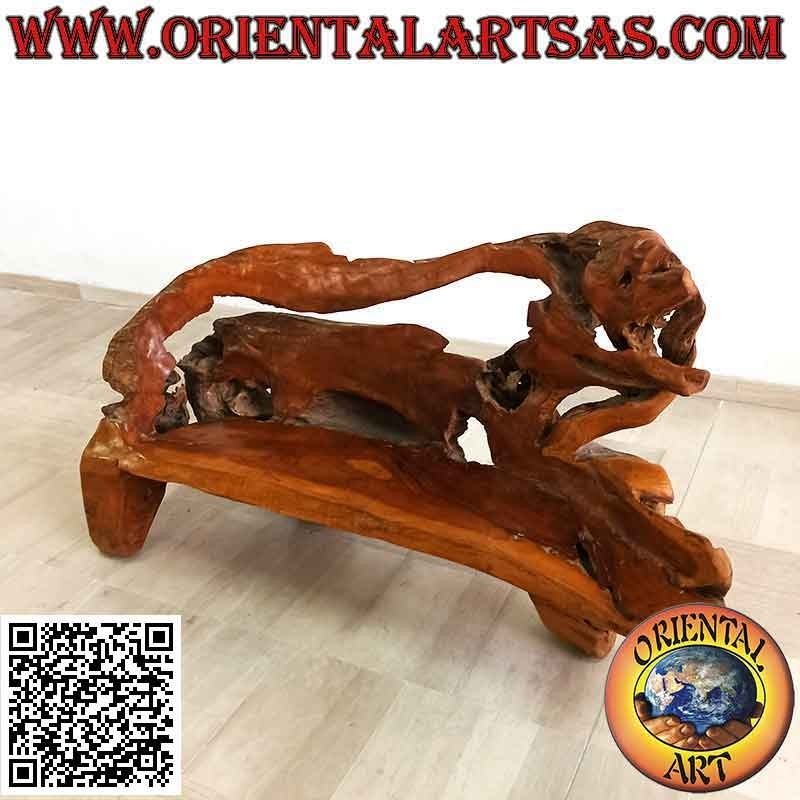 Sillón en raíz natural de madera de teca (95h x 170x50)