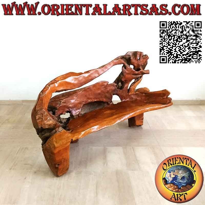 Poltrona in radice naturale di legno teak (95h x 170x50)