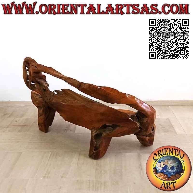 Sillón en raíz natural de madera de teca (95h x 170x50)
