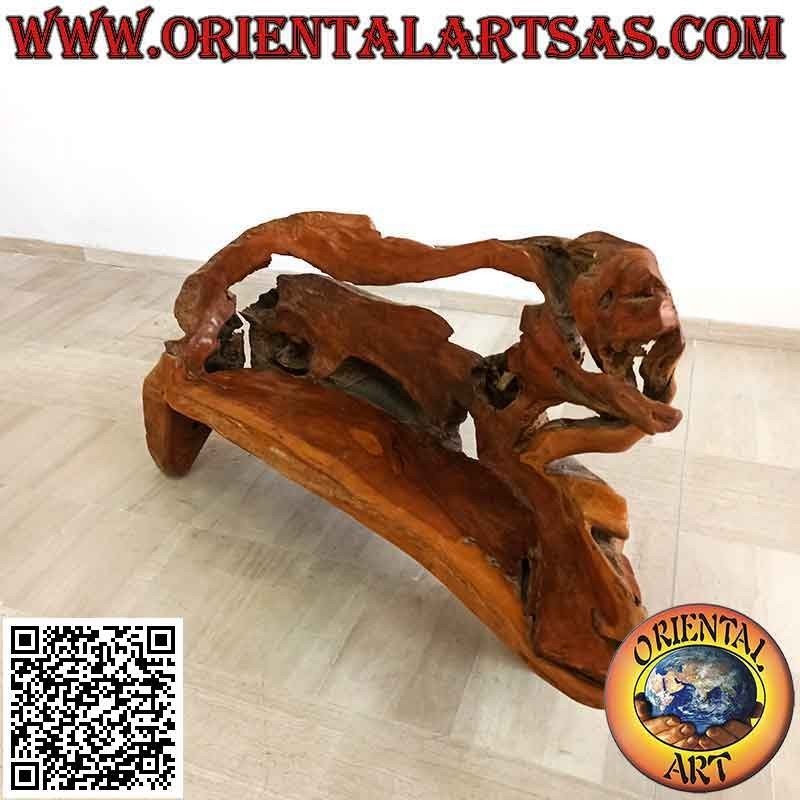 Sillón en raíz natural de madera de teca (95h x 170x50)