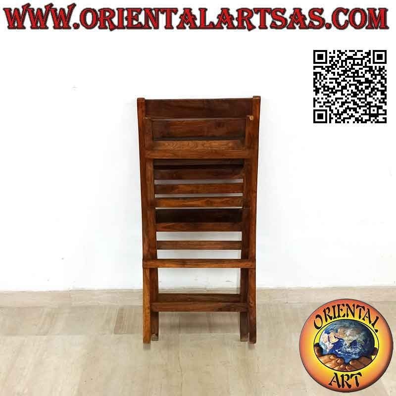 Chaise pliante classique en bois de teck