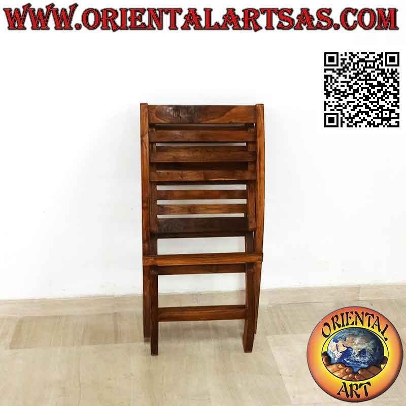 Sedia pieghevole classica in legno di teak