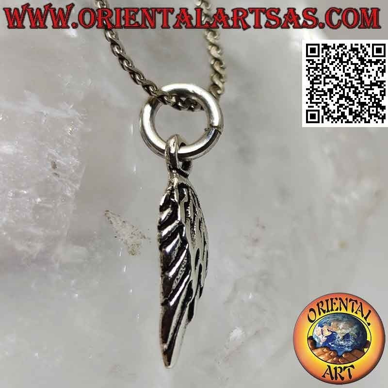 Colgante de plata, ala de ángel redondeada (pequeña)