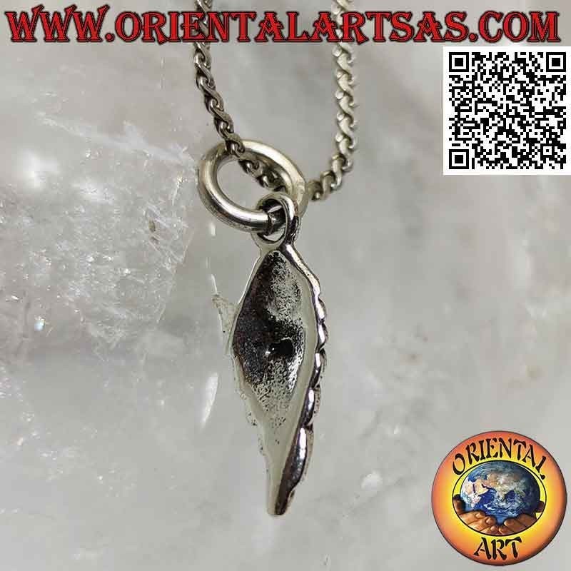 Colgante de plata, ala de ángel redondeada (pequeña)