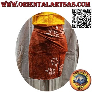 Miniskirt pareo cover-up with turtles (simple), type 1